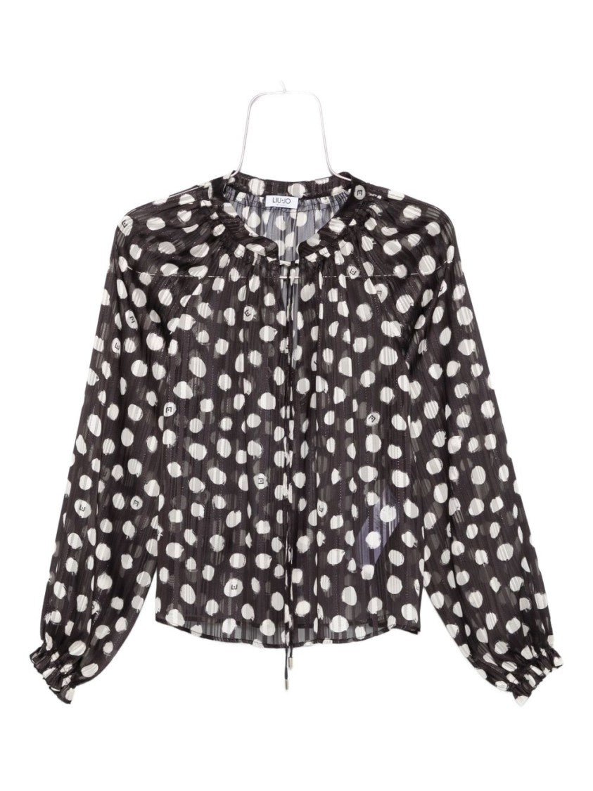 Liu Jo Semi-Sheer Polka Dot Blouse