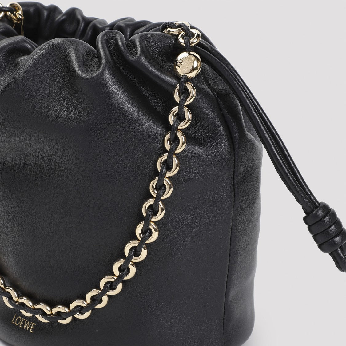 Loewe Flamenco Purse Black Lambskin Bucket Bag