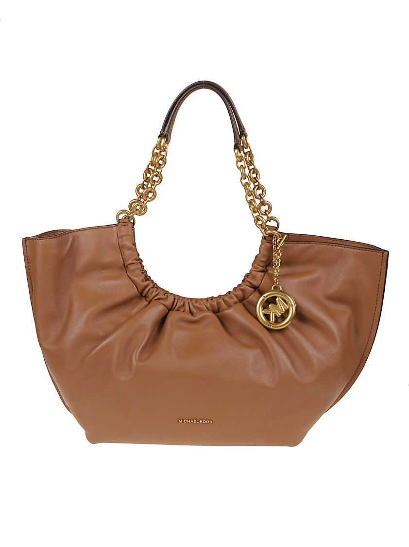 Michael Kors Small Indie Smooth Leather Gathered Top Tote Bag