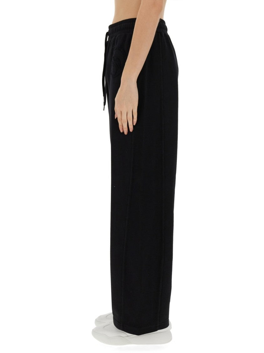 Stella Mccartney Relaxed Black Jogging Pants With Adjustable Drawstring Waist