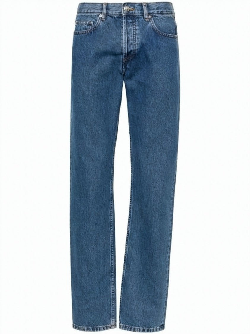 A.P.C. Classic Straight-Leg Denim Pants With Mid-Blue Wash