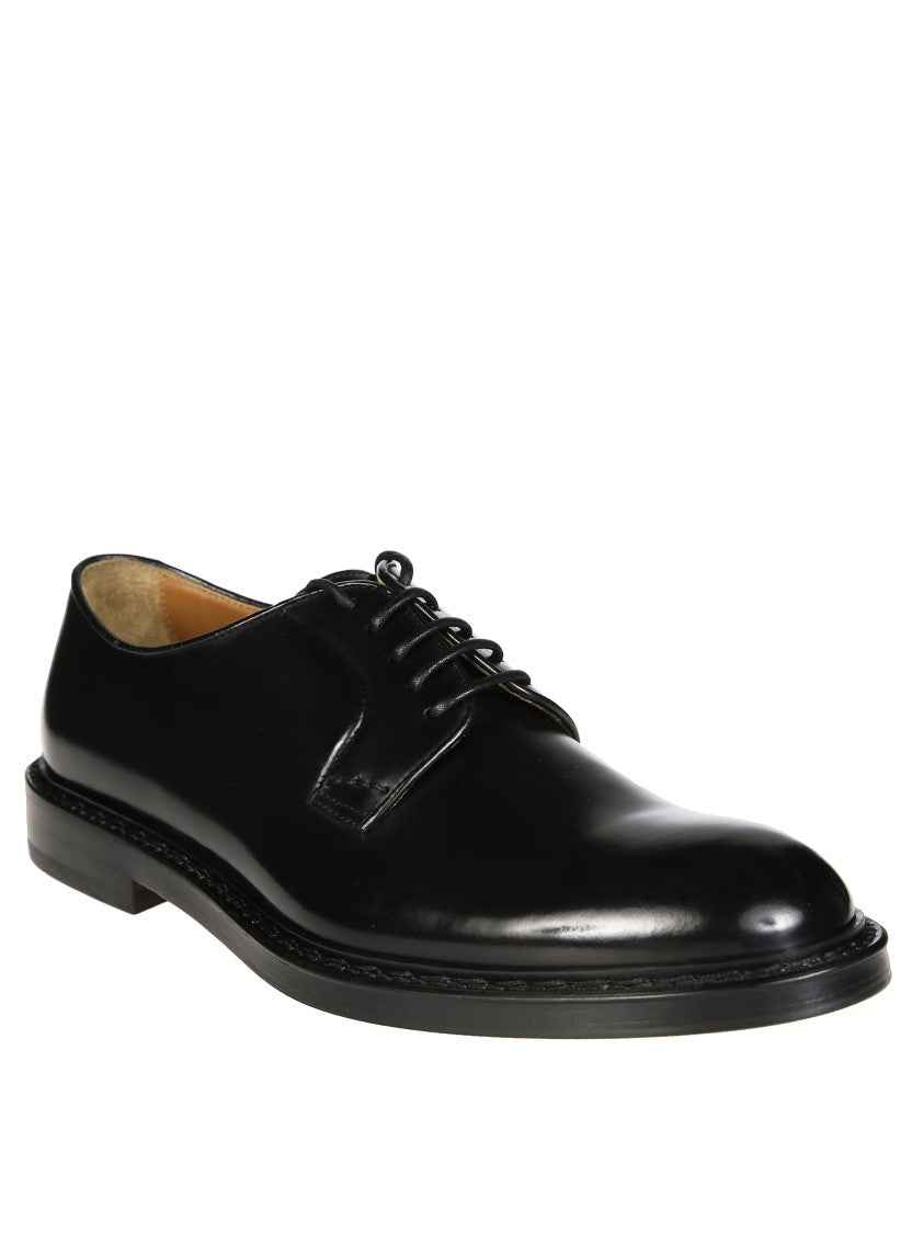 Doucal's Polished Derby Shoes With Lace-Up Design