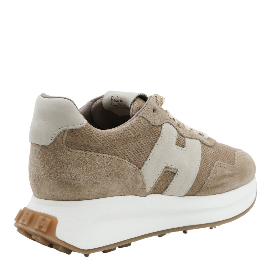 Hogan Chunky Suede And Mesh Sneakers With Leather 'H' Logo