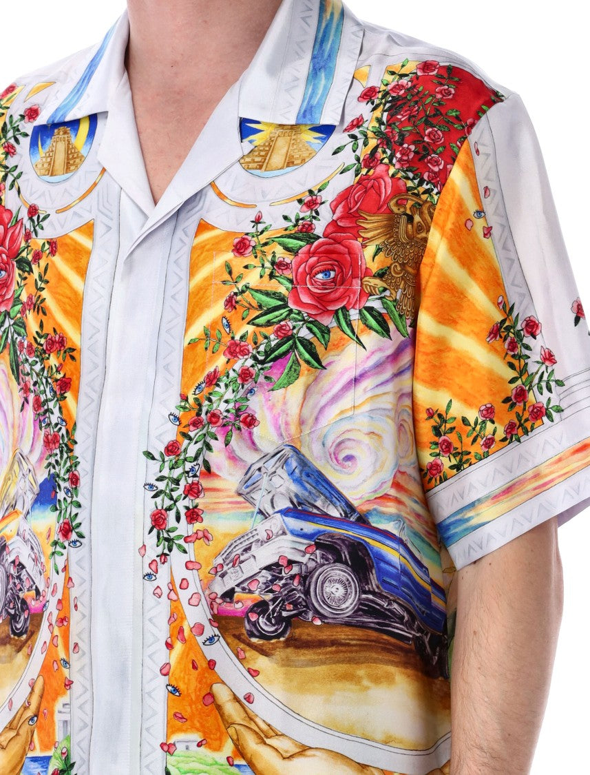 Casablanca La Tornade De Rose Silk Shirt