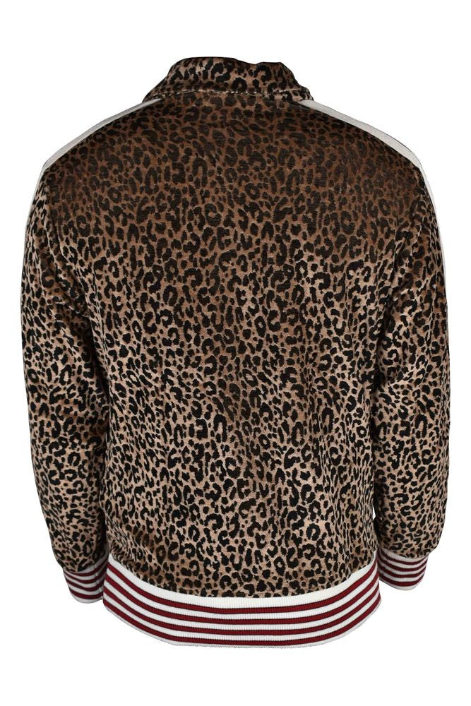 Palm Angels Brown Leopard Print Sweatshirt