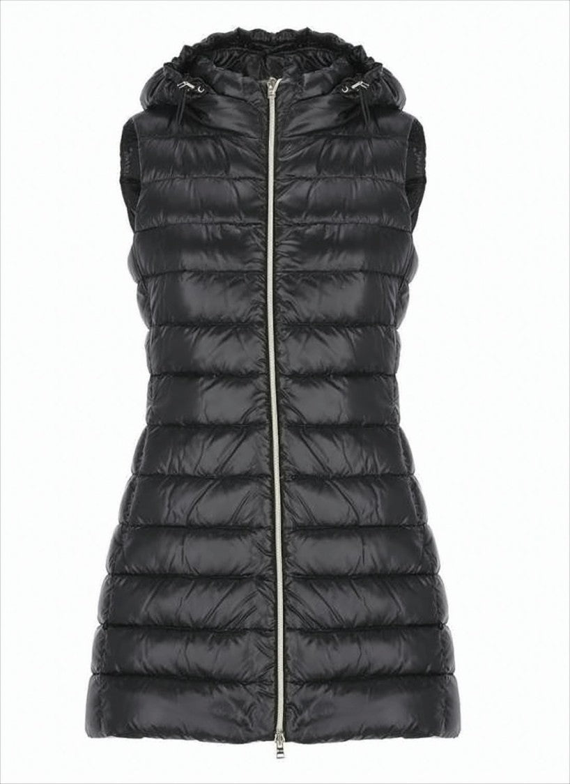 Herno Quilted Sleeveless Puffer Vest With Adjustable Hood
