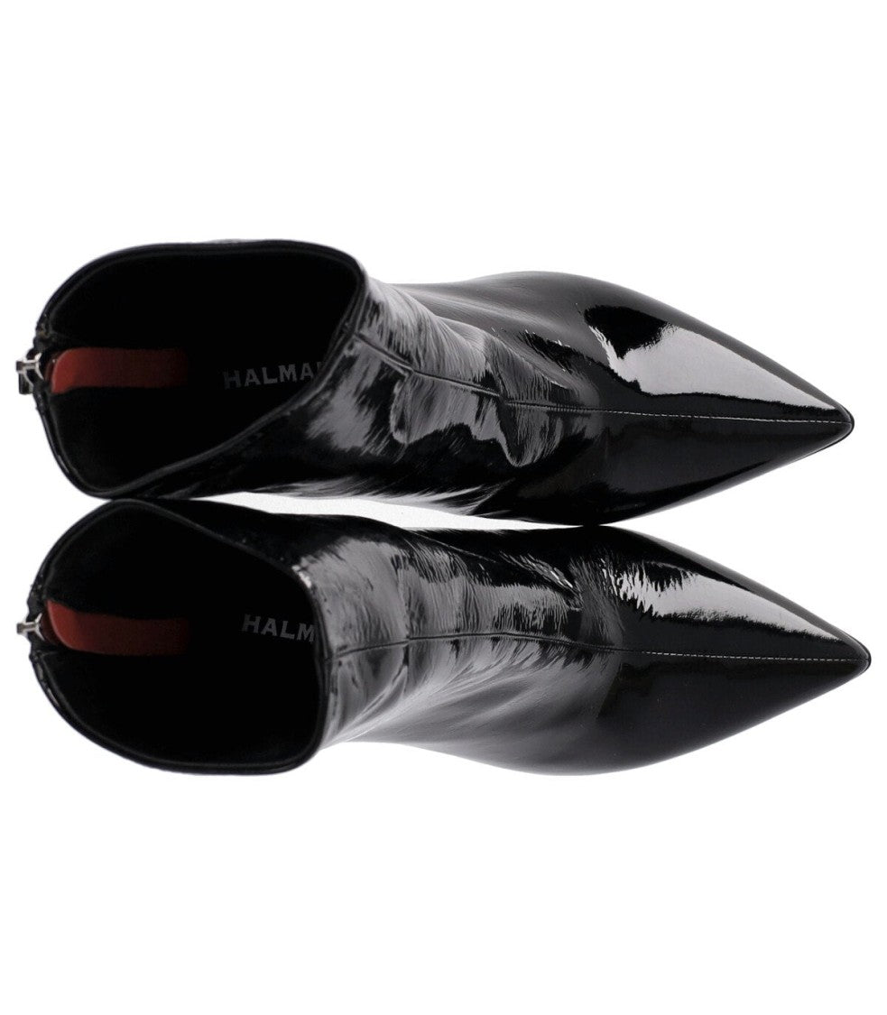 Halmanera Roxy Black Heeled Ankle Boot