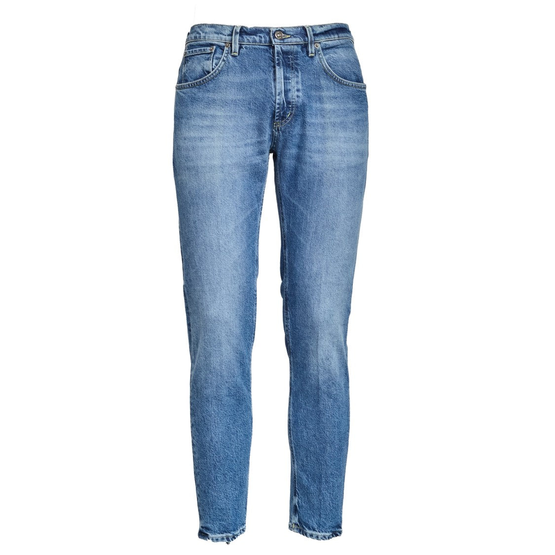 Dondup Five-Pocket Carrot Fit Jeans With Metallic Logo Detail