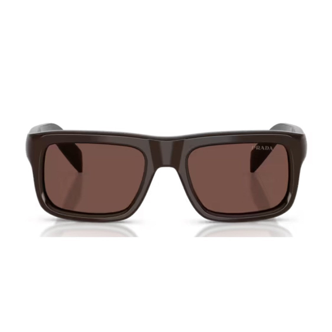 Prada Cigar Acetate Rectangular Sunglasses