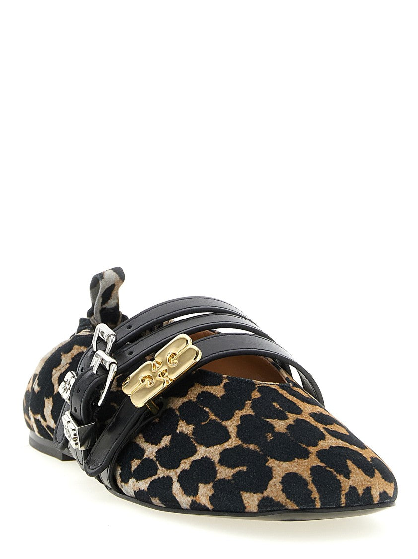 Ganni 'Sue Triple' Ballet Flats