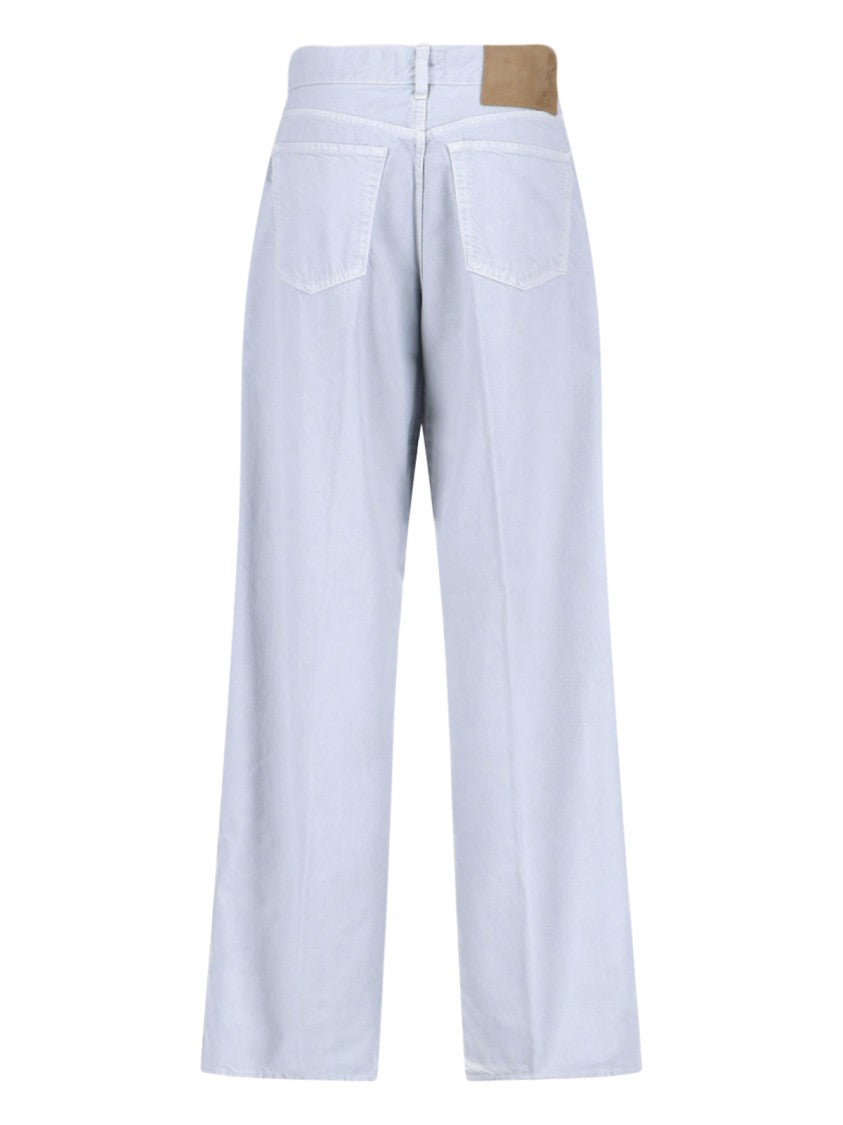 Haikure Wide-Leg Jeans In Cotton-Linen Blend With Mid-Rise Waist
