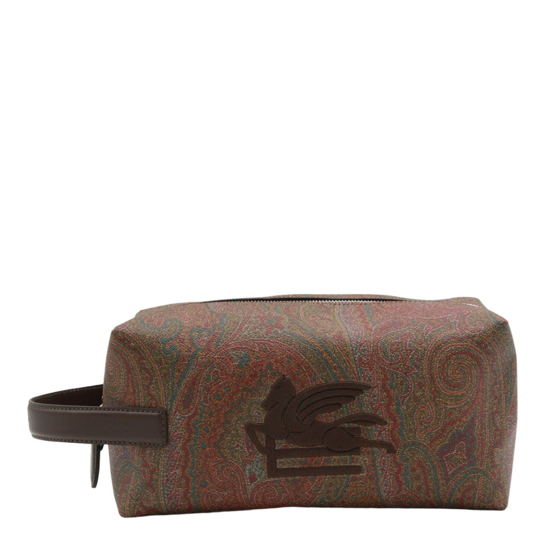 Etro Rectangular Paisley Toiletry Bag With Embroidered Emblem