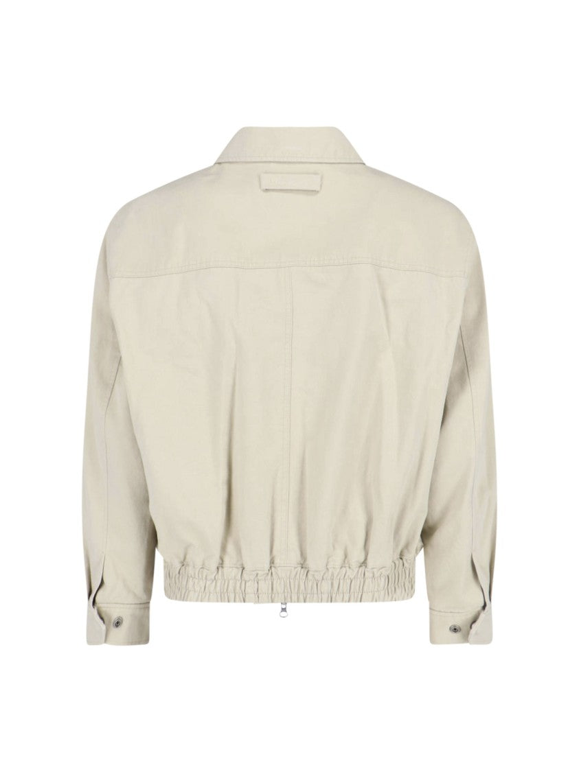 Dunst Gray Zip Bomber Jacket