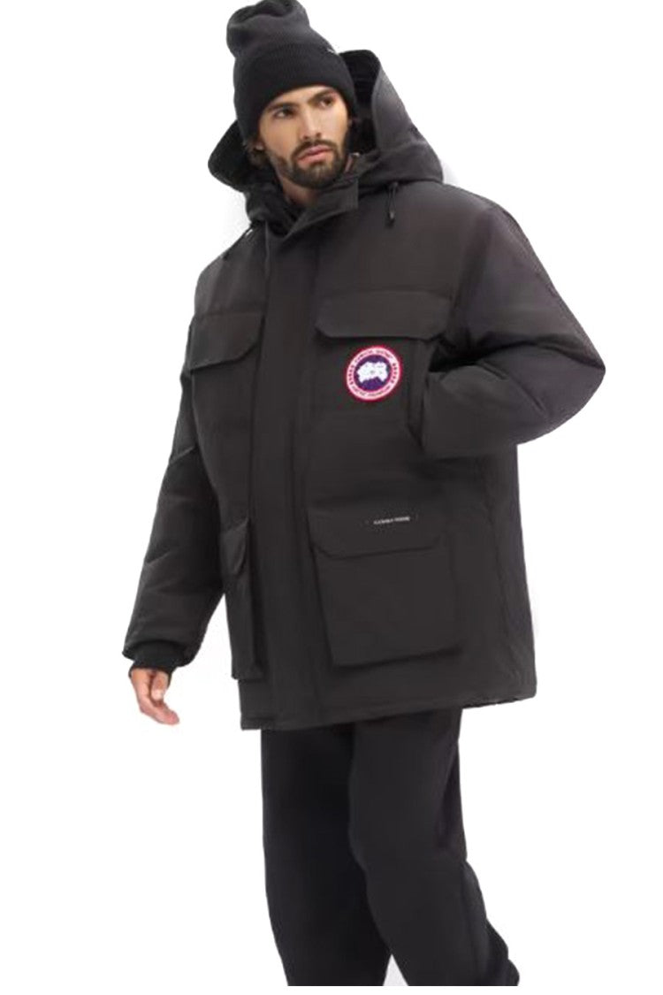 Canada Goose Black Polyester-Cotton Blend Parka