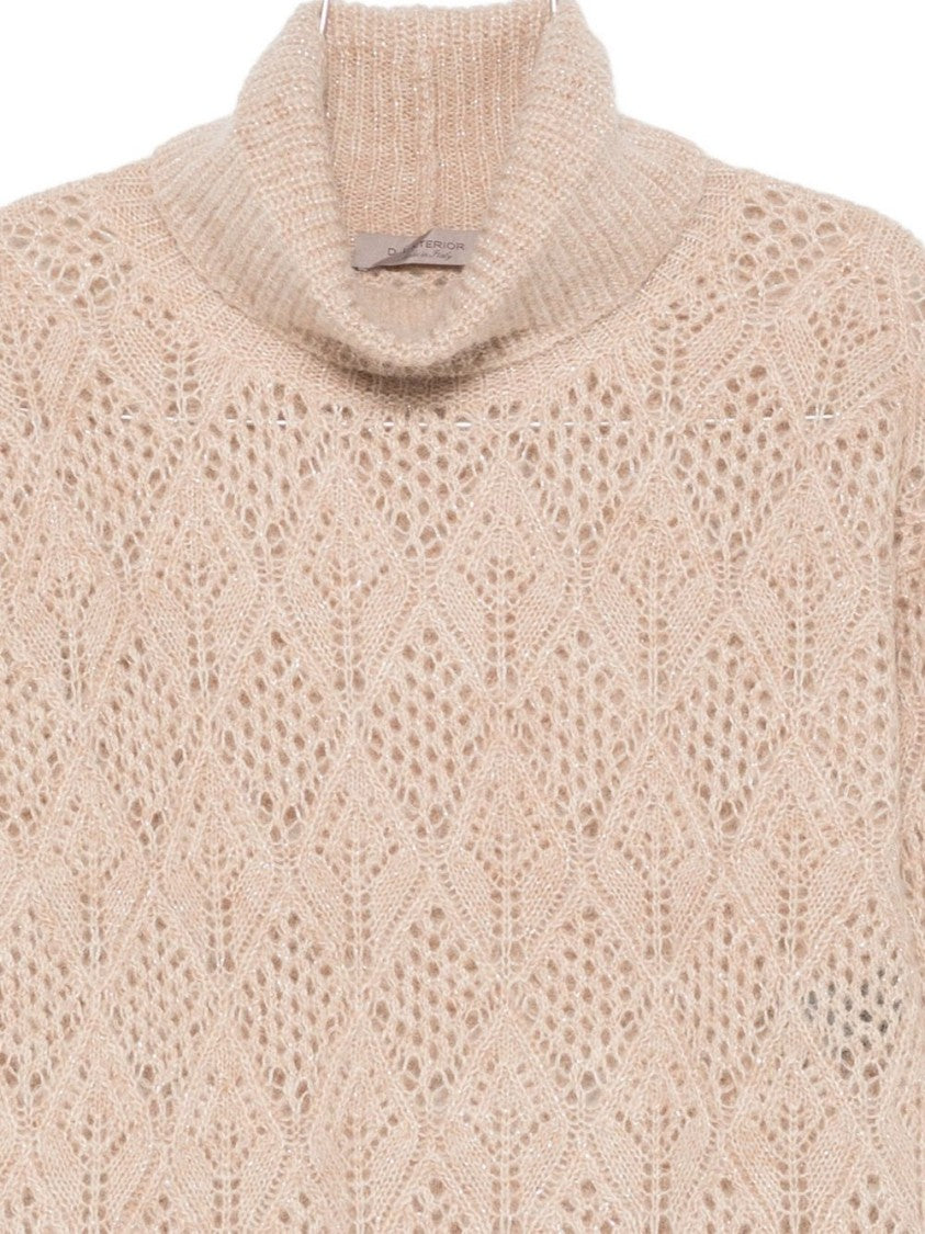 D. Exterior Classic Knit Sweater In Soft Beige Tone