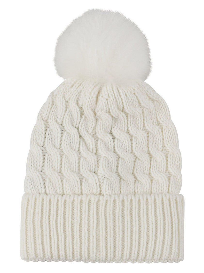 Moncler Grenoble Pom-Pom Knitted Virgin Wool Beanie