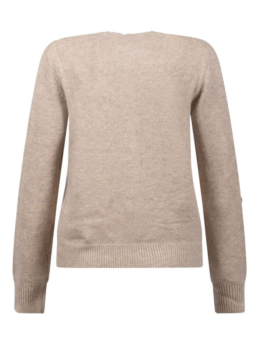 Mc2 Saint Barth Regular Fit Beige Knit Pullover