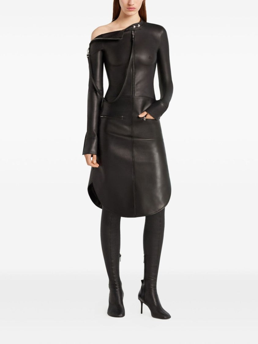 Courrèges Black Long Sleeve Zip Front Top