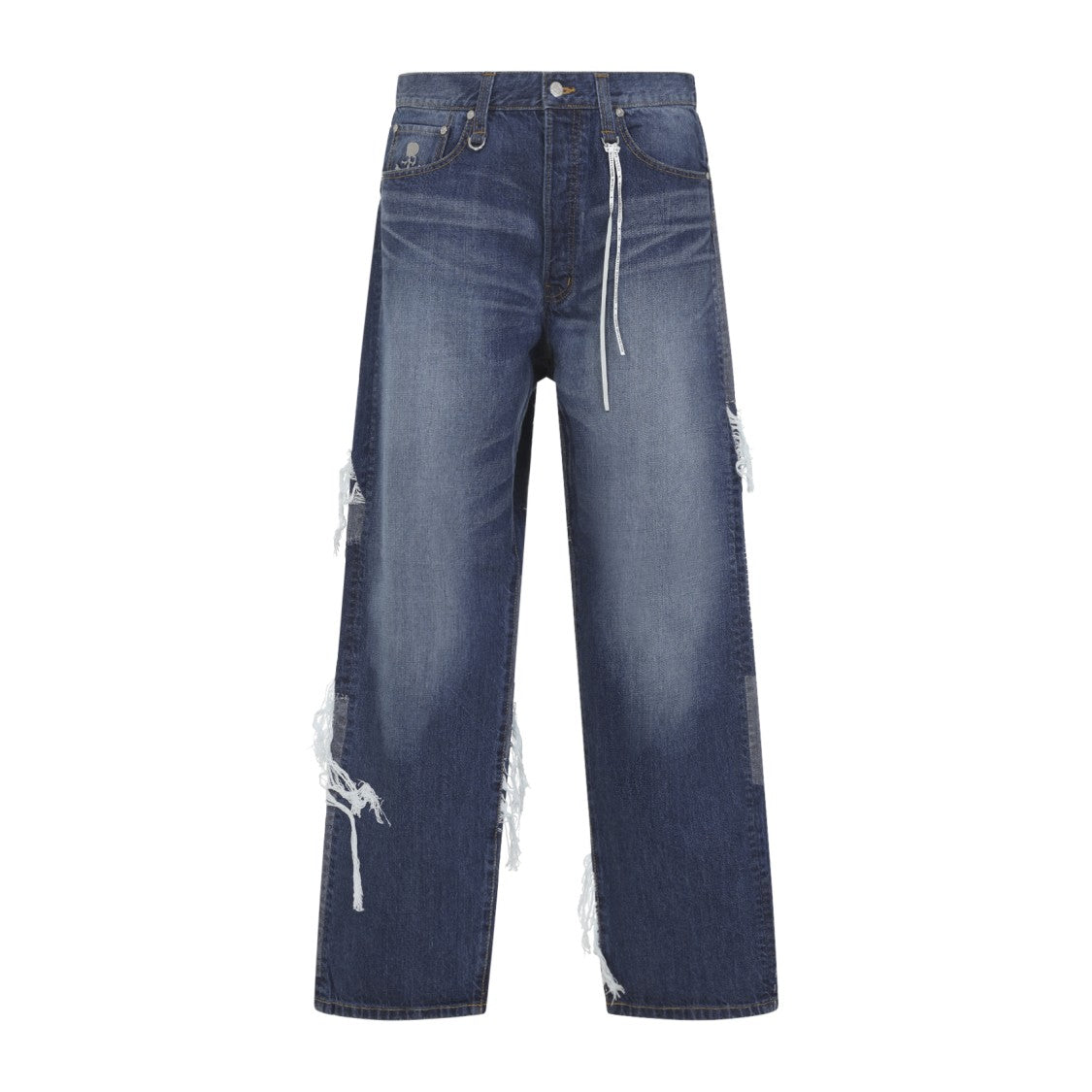 Mastermind Classic Straight-Cut Distressed Denim Jeans