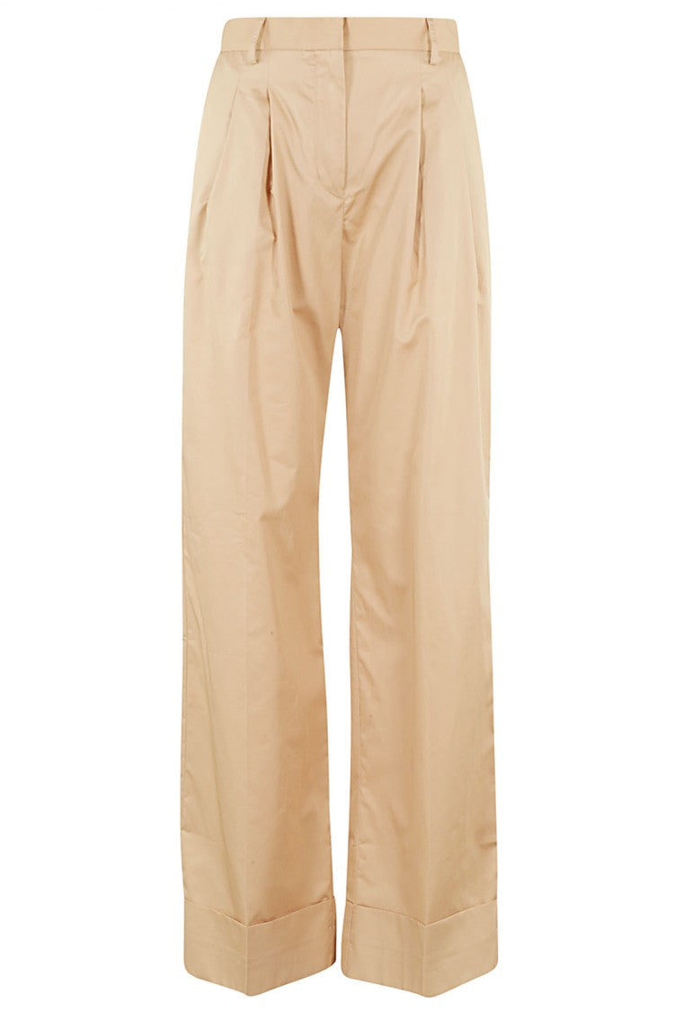 The Andamane Blush Satin Cotton Trousers