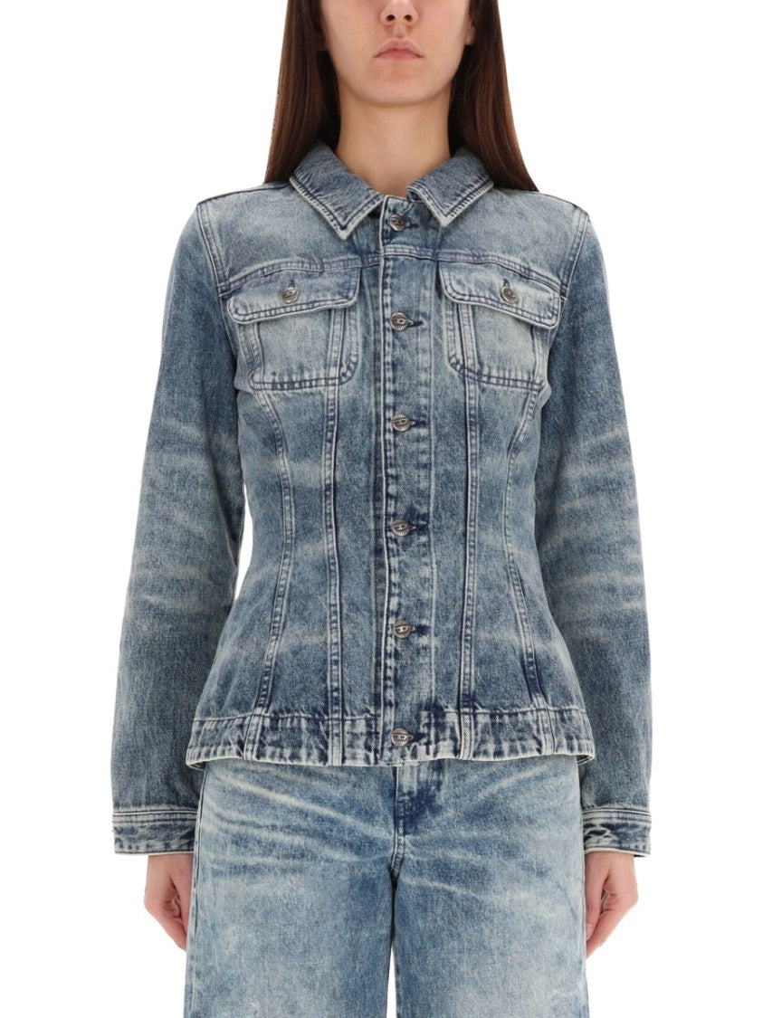 Diesel D-Katerin-Fsh Fitted Denim Jacket