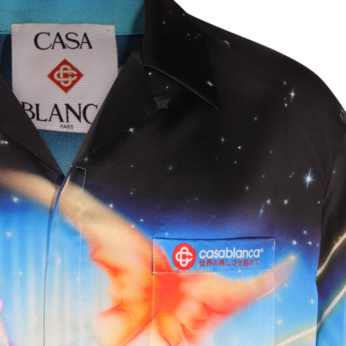 Casablanca Long-Sleeve Casual Shirt With Surreal Artistic Print