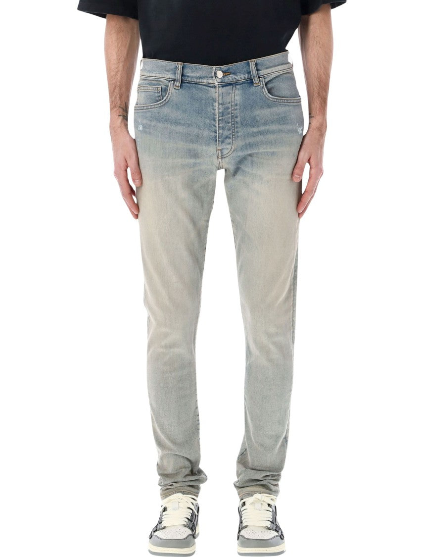Amiri Skinny Fit Stack Jeans With Extended Inseam