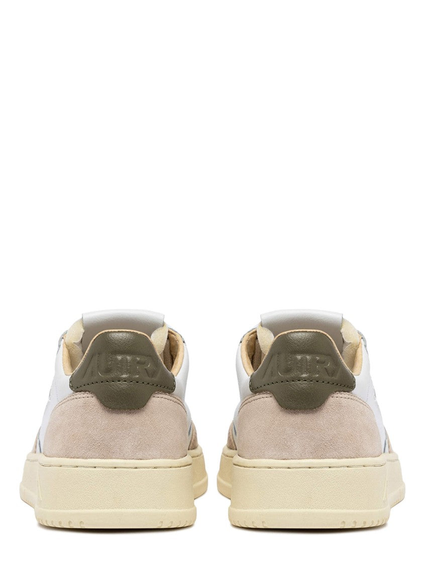 Autry Medalist Low White Leather And Suede Sneakers