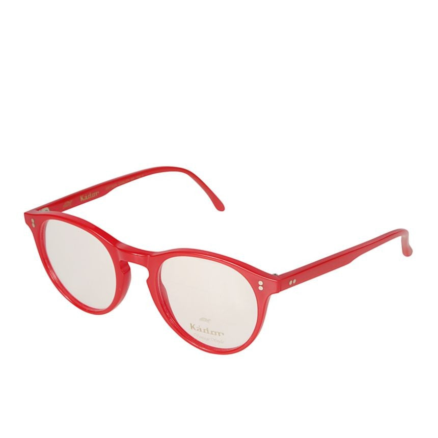 Kador Chyli Bold Round Frame Red Eyeglasses With Glossy Finish