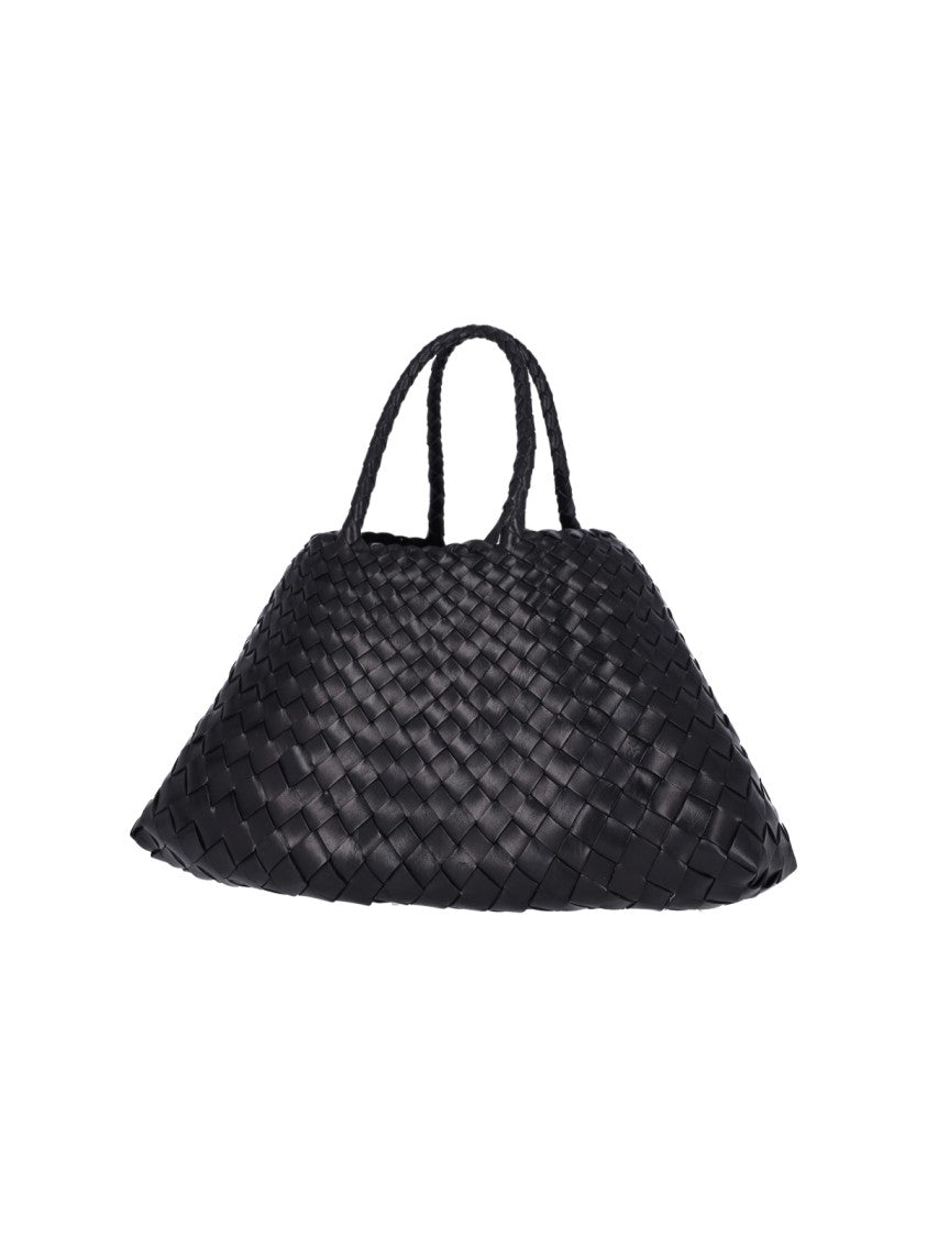 Dragon Diffusion "Santa Croce" Small Tote Bag – Black