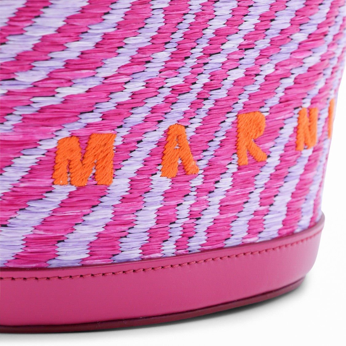Marni Structured Woven Handbag With Embroidered Detail