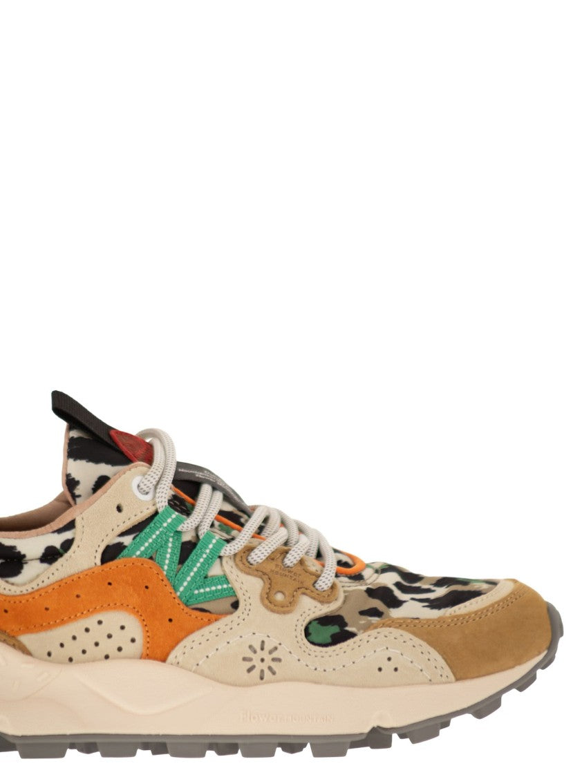 Flower Mountain Yamano 3 - Sneakers In Suede And Technical Fabric