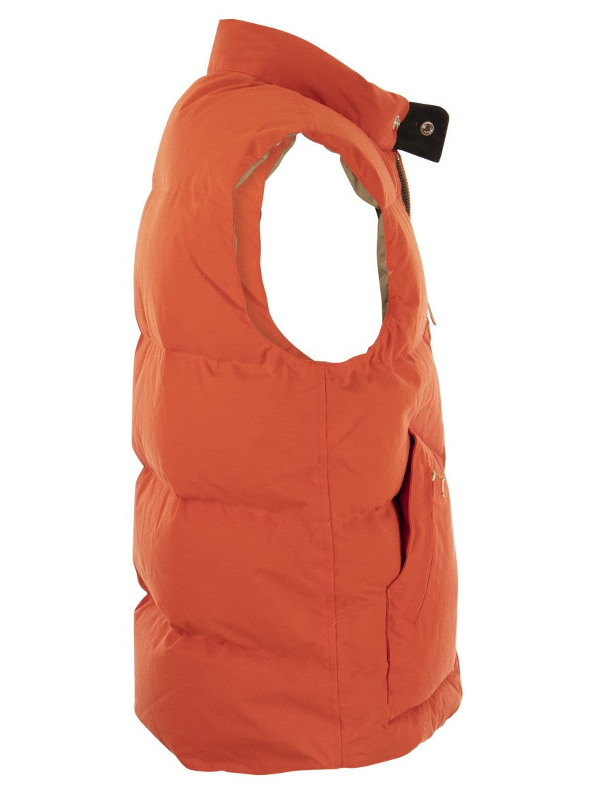 Manifattura Ceccarelli Quilted Goose Down Waistcoat With Water-Repellent Finish