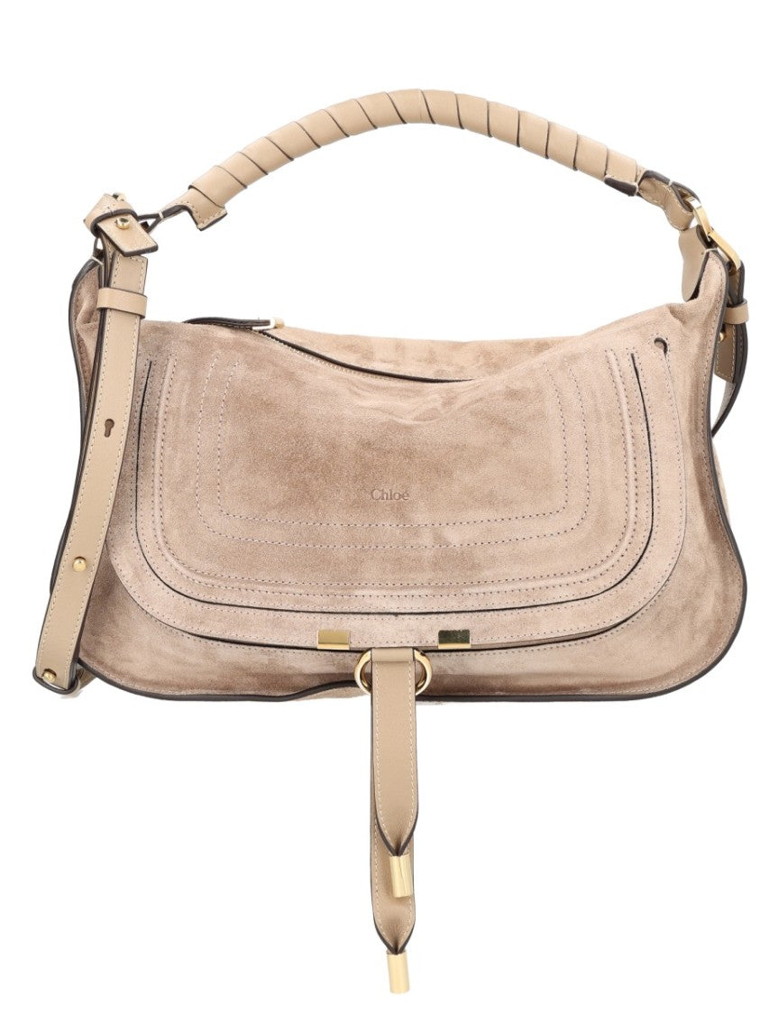 Chloé Curved Crescent Leather Shoulder Bag With Adjustable Strap