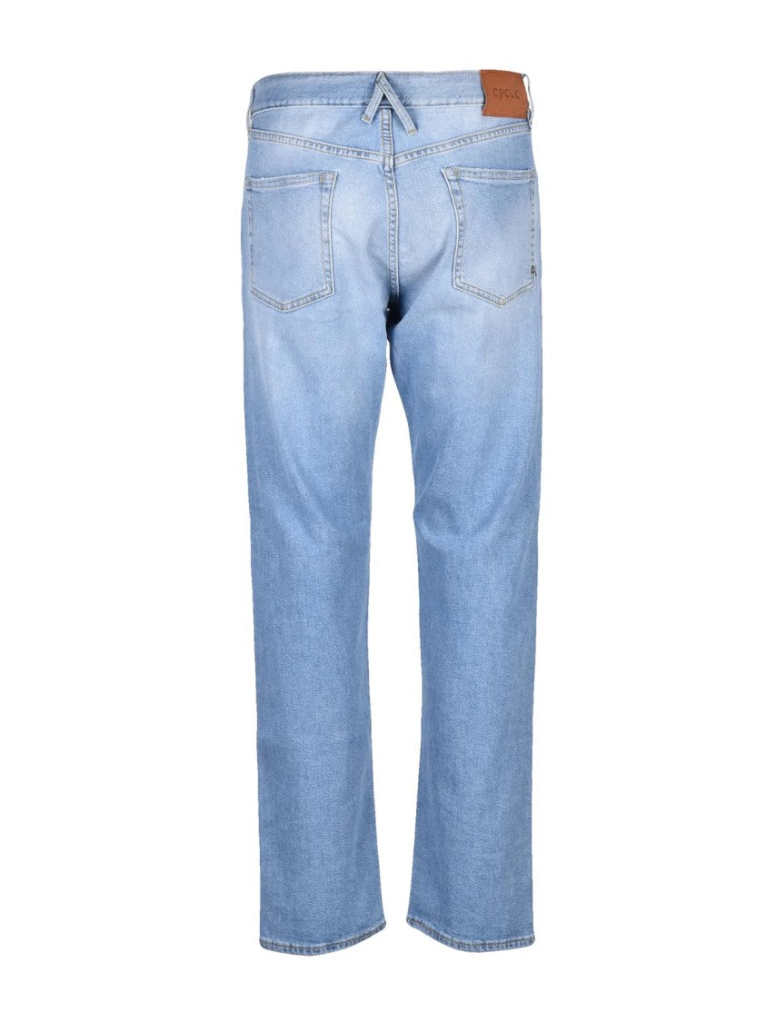 Cycle Light Blue Regular Straight Paper-Blend Jeans