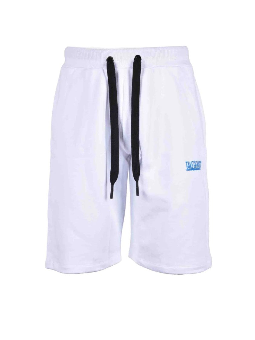 Takeshy Kurosawa White Cargo Shorts With Minimalist Design And Functional Pockets