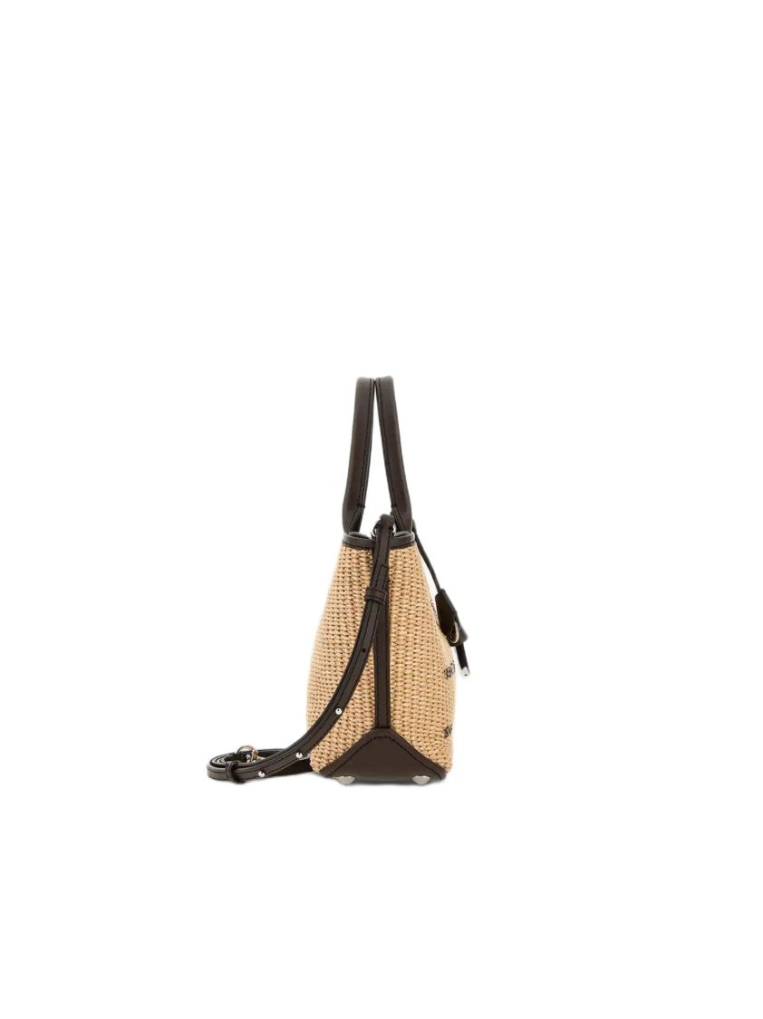 Hogan Structured Rectangular Tote Bag With Woven Texture