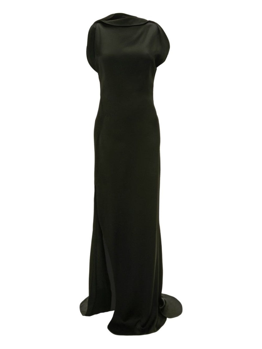 Victoria Beckham Maxi Dress In Black Crepe