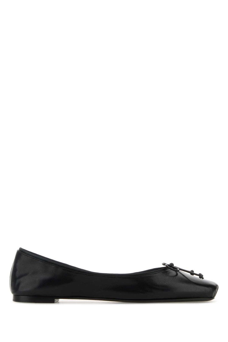 Khaite Black Nappa Leather Charlotte Ballerinas