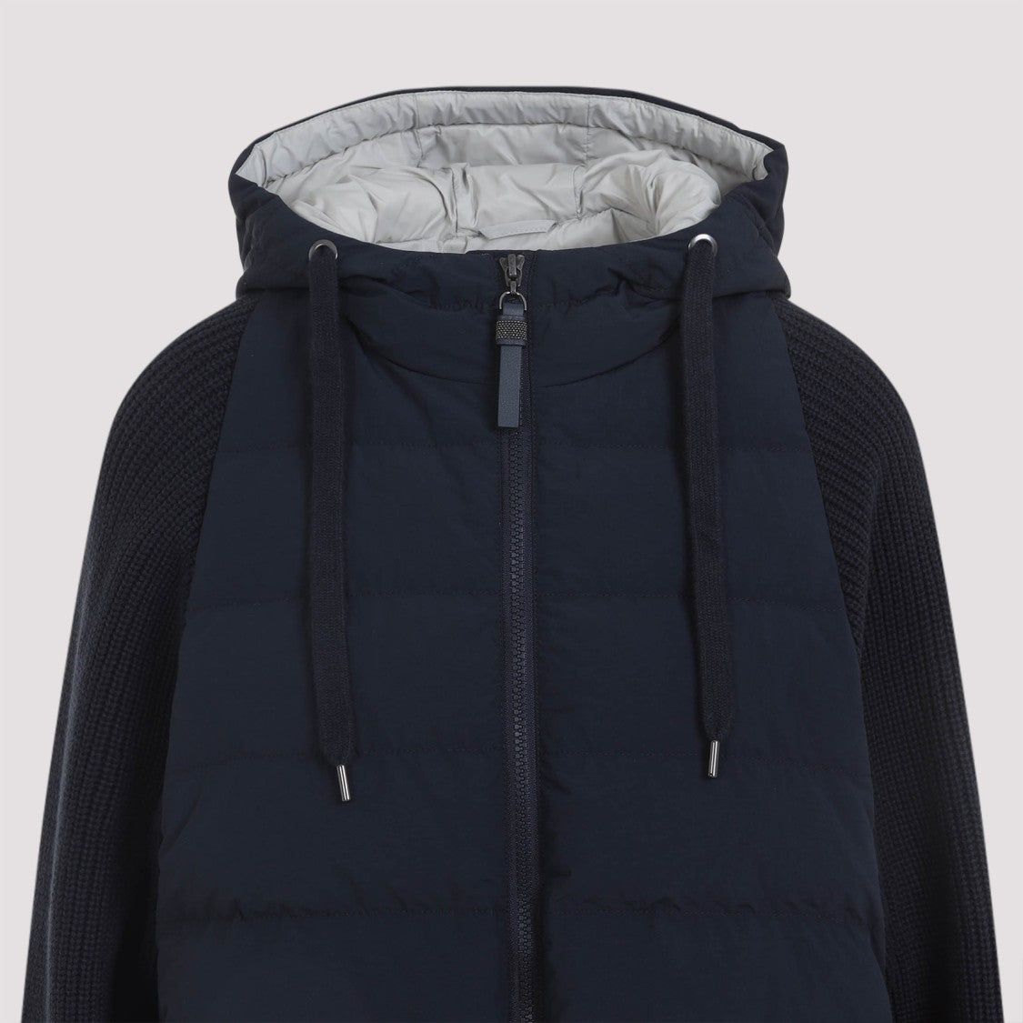 Brunello Cucinelli Blue Knit Dowjacket