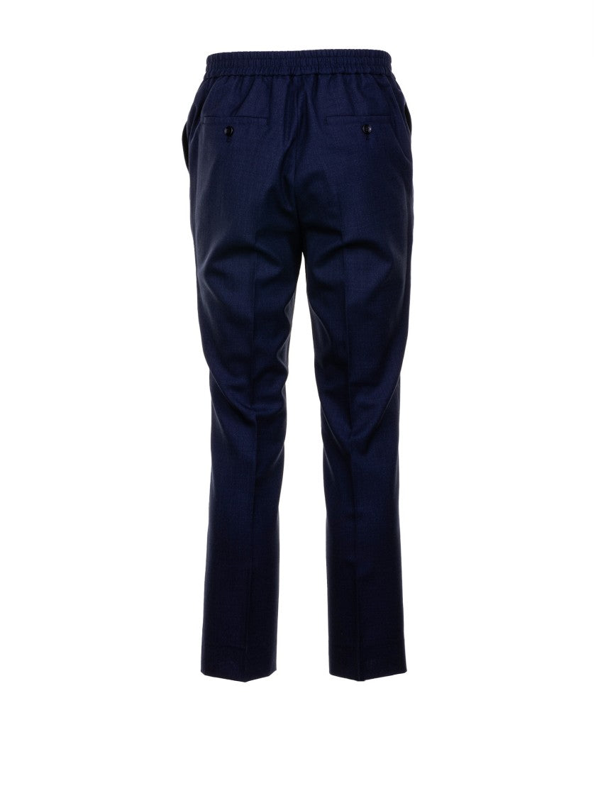 Ami Tailored Blue Trousers With Elastic Waistband