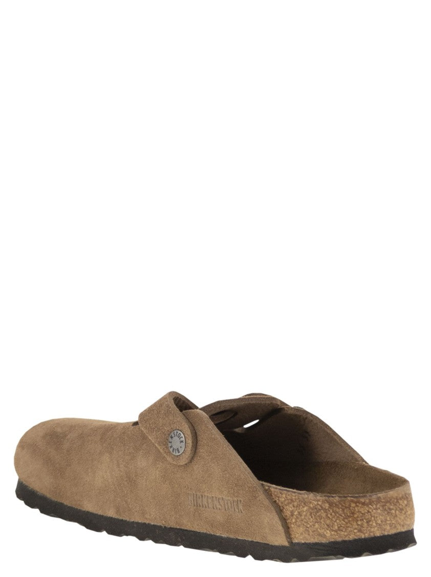 Birkenstock Classic Suede Sabot With Adjustable Buckle