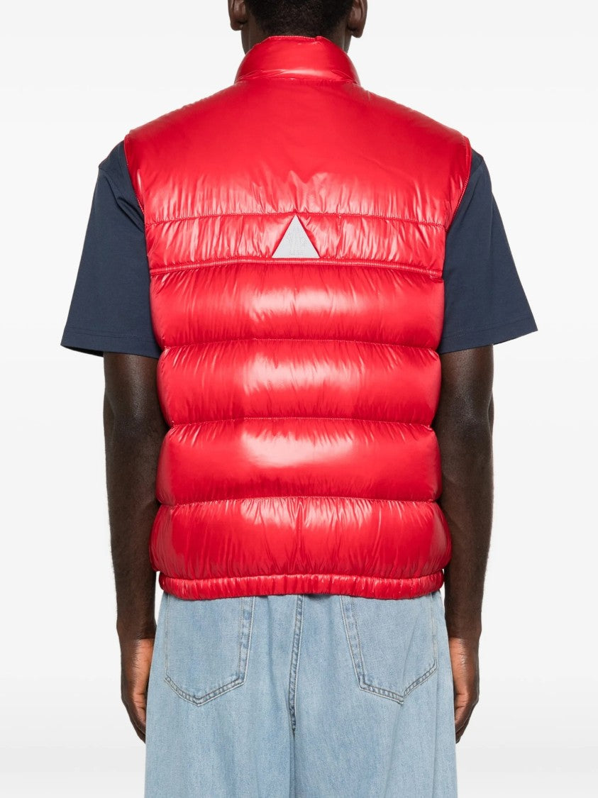 Moncler Grenoble Red Uychi Quilted Nylon Puffer Vest