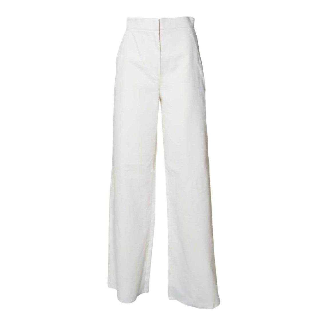 Max Mara Ruggero Trousers In White Cotton Drill