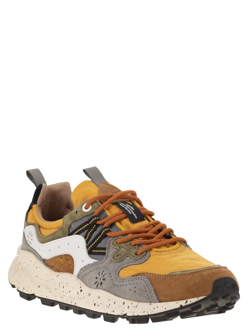 Flower Mountain Yamano 3 - Sneakers In Suede And Technical Fabric