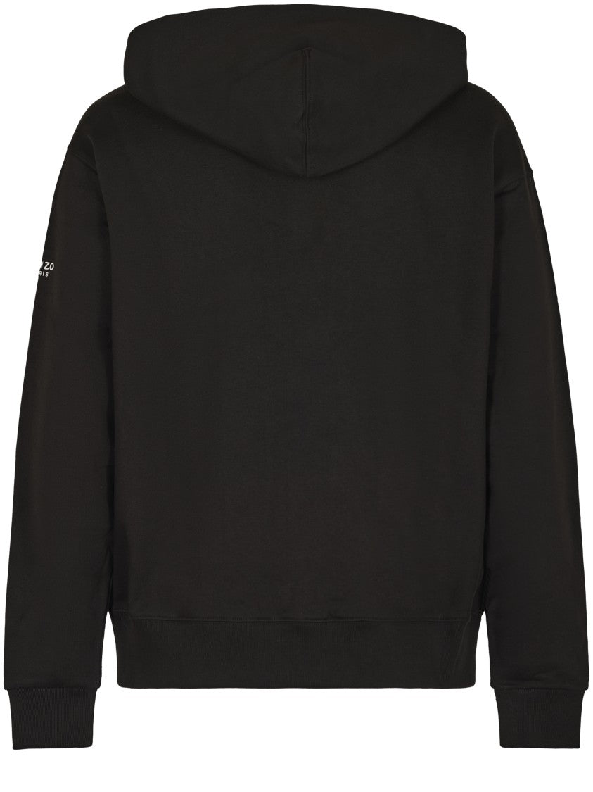 Kenzo Boke Flower Full Zip Hoodie With Ribbed Fabric