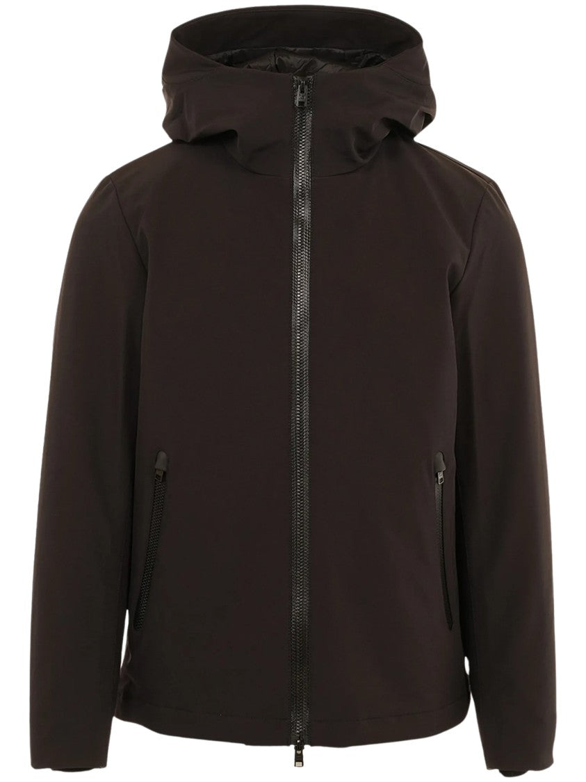 Woolrich Minimalist Functional Pockets Hooded Zip-Up Jacket