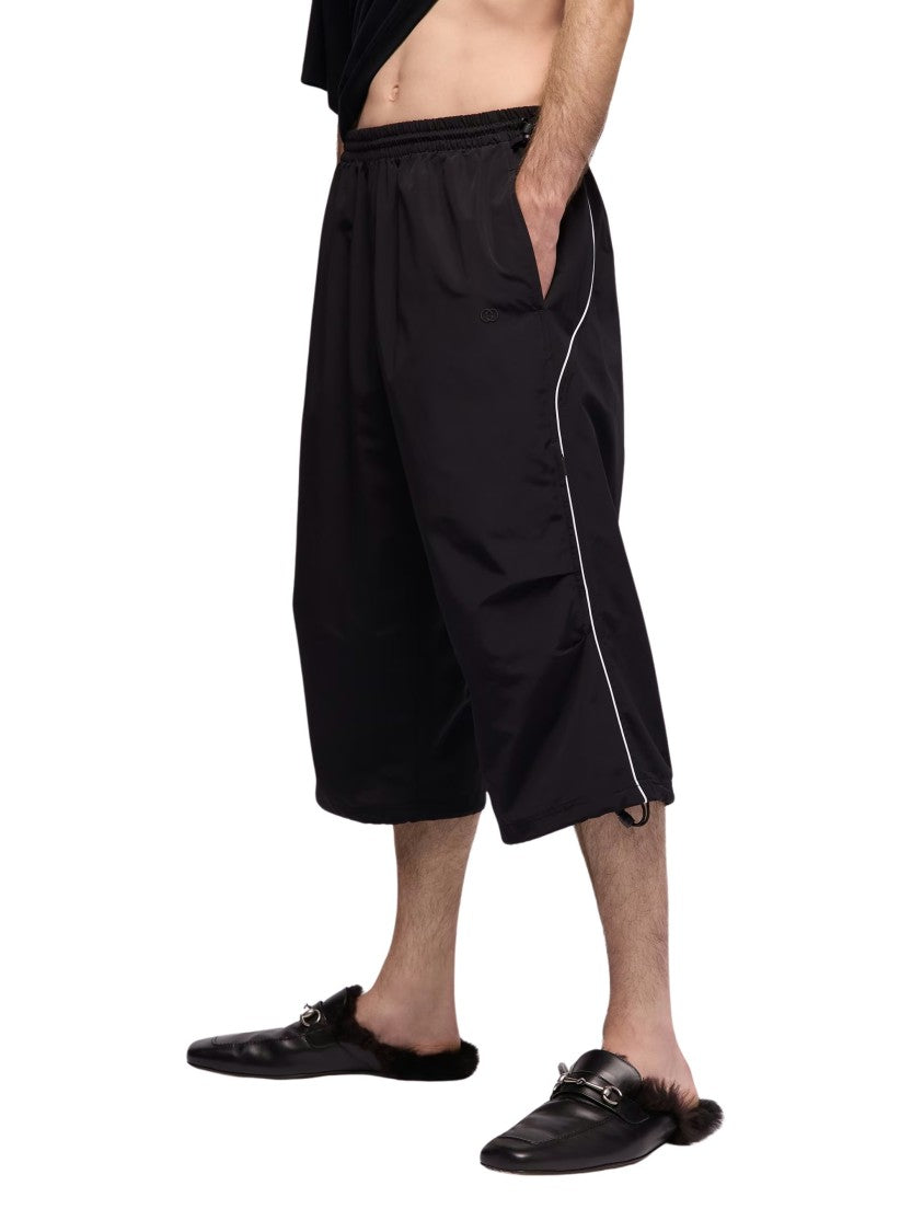 Gucci Black Interlocking G Cotton-Nylon Bermuda Shorts