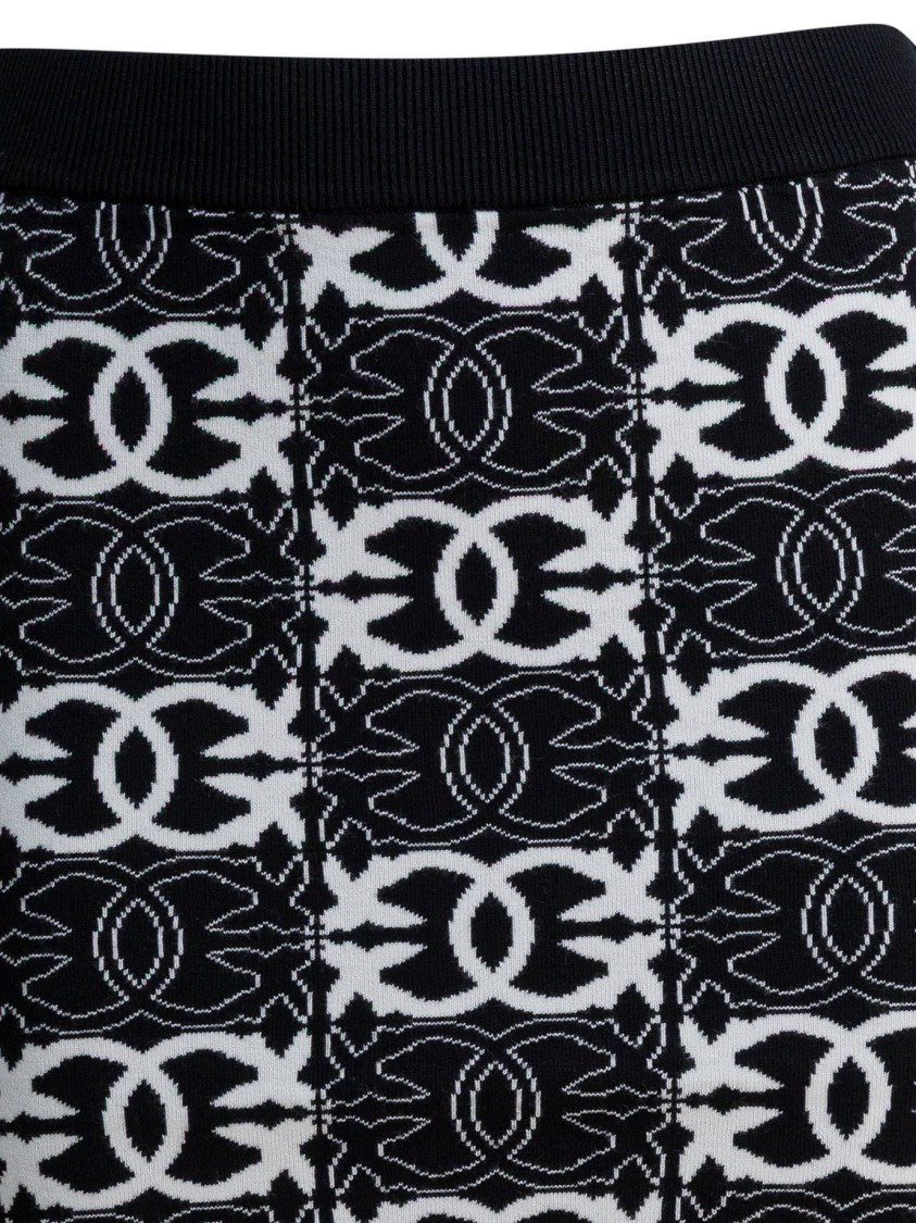 Pinko Fitted Mini Skirt With Bold Geometric Pattern