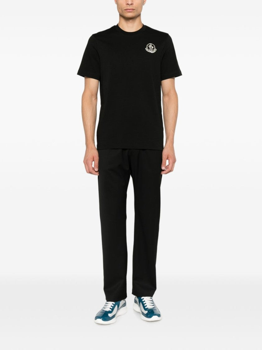 Moncler Logo Patch Cotton Jersey T-Shirt